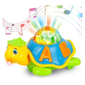 Musical Turtle Tortoise Toy With 3D Flashing Light