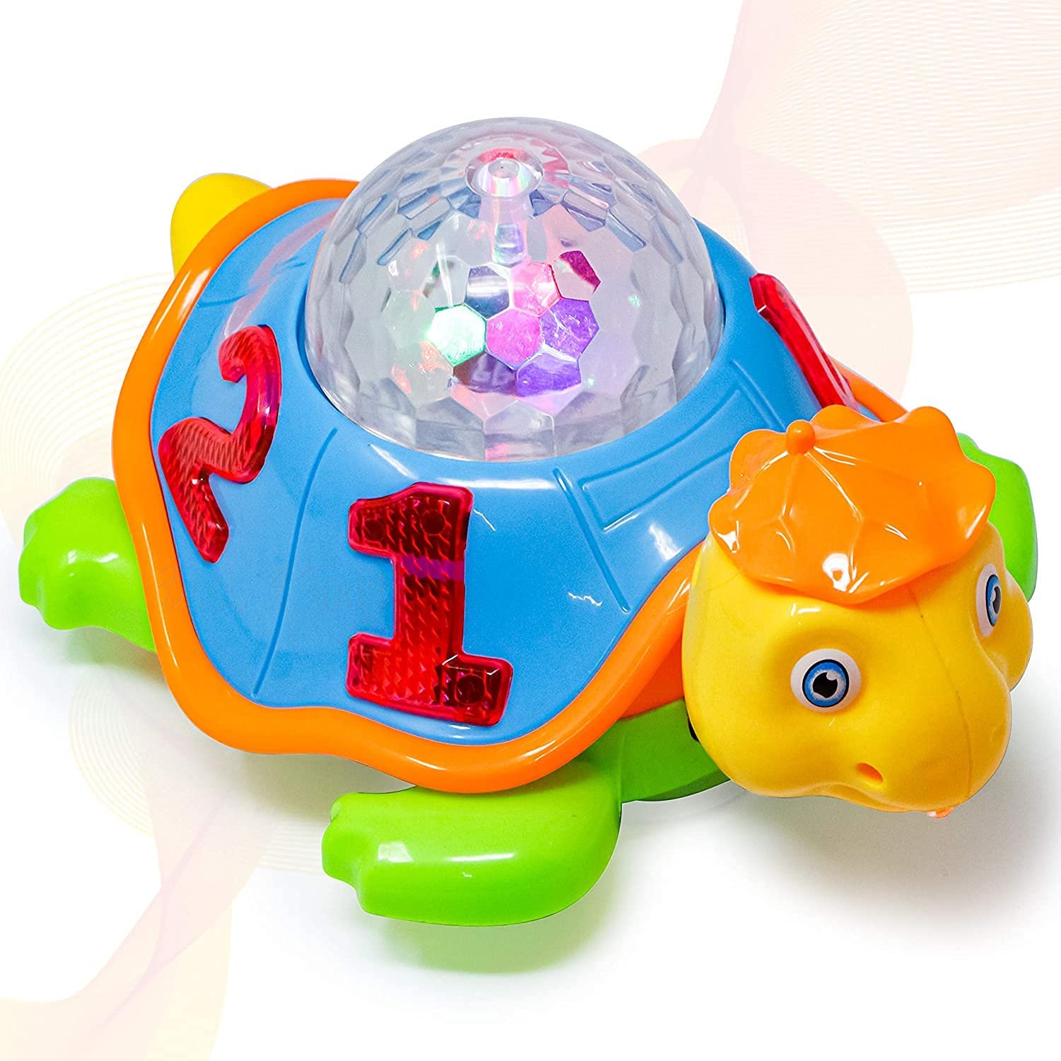 Musical Turtle Tortoise Toy With 3D Flashing Light