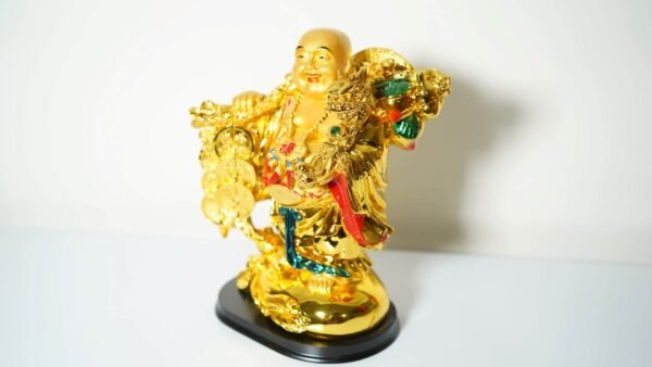 Golden Color Laughing Buddha with Money Frog