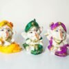 Buy Bal Ganesh three Statue Idol Showpiece Marble Set in Different Postures Multicolor