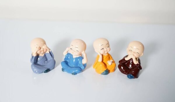 Buy 4 Mini Monk Kid Statue Set Idol Showpiece