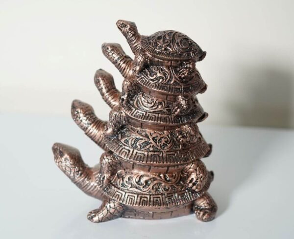 Buy Feng Shui Five Tier Tortoise bronze color Statue Idol Showpiece