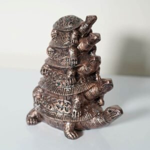 Buy Feng Shui Five Tier Tortoise bronze color Statue Idol Showpiece