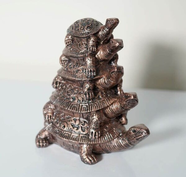 Buy Feng Shui Five Tier Tortoise bronze color Statue Idol Showpiece