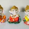 Bal Ganesh 3 Idol Marble Set Playing Musical Instruments Statue Showpiece multicolor