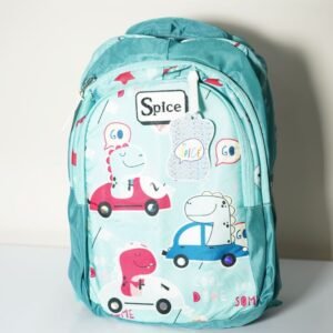 Dinosaur Cartoon Theme Teal Sea Blue Color School Bag for Kids