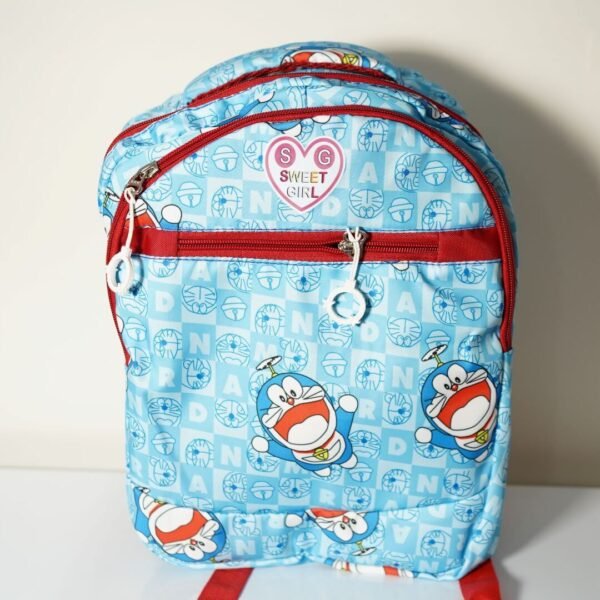 Doraemon Theme Light Blue & Red Color School Bag for Kids
