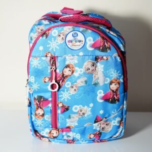 Frozen Elsa Anna Theme Light Blue & Magenta Color School Bag for Kids