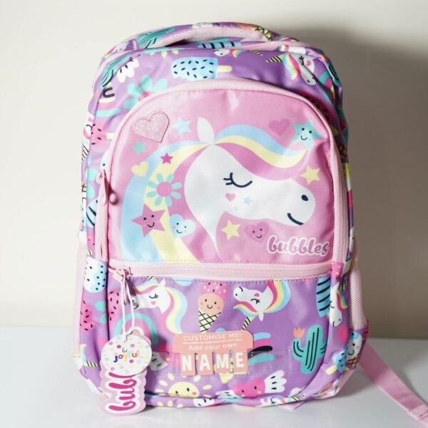 Unicorn Theme Pink Color School Bag for Kids