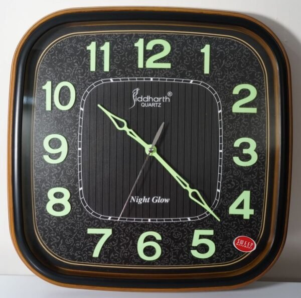 Radium Glow in Dark Numbers Wall Clock