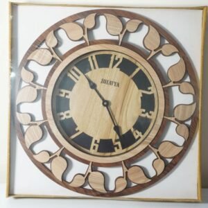 Wood Finish Stylish Round Wall Clock