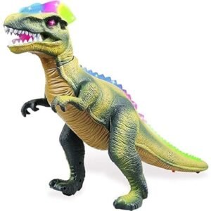 Remote Control Dinosaur with Light Up Eyes and Roaring Sound, Walking Dinosaur Robot Dinosaur, Big RC Dinosaur, Large Size 17 Inch Realistic Dilophosaurus, Toy for Boys Girls