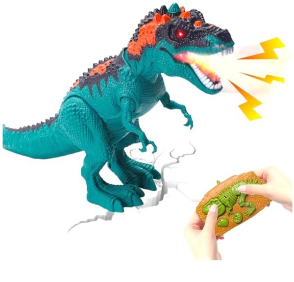 Buy Remote Control Dinosaur Toy - Interactive Toy Walking and Roaring with Lights Rc Dinosaur T-Rex Toys with Water Mist, Sounds, LED Lights for Kids 3-12 Year Boys