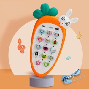 Radish Style Cute Rabbit Face Pretend Play Cell Phone Toy