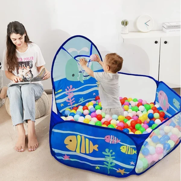 Sea Ball Pool for Kids - Ball Pool with 50 Colorful Balls, Kids Play Tent House